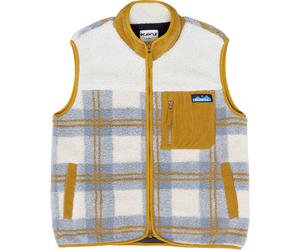 Kavu - Sherpa sleeveless jacket - Women's - Ozette Sherpa Fleece Vest - Ozette Sherpa Fleece Vest W Horizon Plaid for Women - Size XS - Blue Blue XS