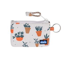 KAVU Stirling Double Sided Slim Cotton Canvas Zip Wallet, Potted Plants, One Size, Modern, Minimalist