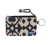 KAVU Stirling Double Sided Slim Cotton Canvas Zip Wallet, Sand Blot, One Size, Modern