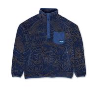 KAVU | Teannaway | Men's Patterned Mens Fleece | Blue Water Topo S