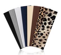 Kavya Headbands for Women's Hair, 6cm Sweat Absorbent Hair Bands for Women, Wide Elastic Head Bands Adult Women Breathable Hair Accessories Unisex Sport Gym Running Skincare(8 Pack, Black)