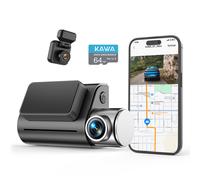 KAWA 4K Dash Cam Front and Rear, Voice Control, Free 64GB Card, Wi-Fi6 Dual Dash Camera for Cars, Built-in GPS, 2" Screen, 2K HDR, NightEagle Engine, 24H Park Mode, Smart Dashcam