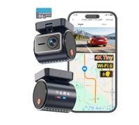 KAWA Dashcam Car Front - incl. 32GB SD card, voice control, app control, 2K1296P QHD Dash Cam with WDR, Super Night Vision, G-Sensor, Supercapacitor, 135° FOV, unobtrusive display.