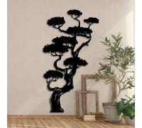 KAWA METALWORKS Extra Large Tree Metal Wall Decor, Bonsai Tree Metal Wall Art for Indoor and Outdoor, Housewarming Gift for Nature Lovers, Farmhouse - Cottage - Cabin Wall Art