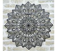 KAWA METALWORKS Metal Mandala Wall Art, Large Mandala Metal Wall Decor, Aesthetic Wall Hanging, Metal Mandala Above Bed Decor, Unique Home Gift (Large - 71 cm)