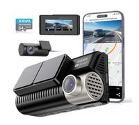 KAWA Real 4K Dashcam Front Rear, AI-ISP Real Colour Night Vision, 3.16 Inch IPS Screen, GPS, G-Sensor, AI Parking Motion Detection, WDR, UHD 4K+1080P Dash Cams with 64G Micro SD Card, D11