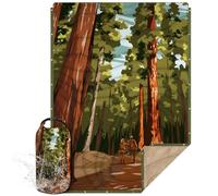 KawaGebo Kamp Outdoor Camping Blanket with Sherpa Lining, Extra Warm Thick Camp Blankets & Puffy Ultralight Soft Poncho DWR Camping Quilt for Cold Weather, Adventure,Sleeping,Backpacking 78"x 56"