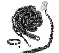 Kawagogo Funny Big Dog Chain Leash - Fake Iron Chain, Plastic, Comes with Puppy Collar - Chihuahua, Poodle, Papillon
