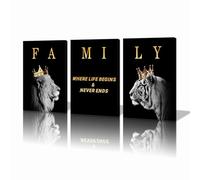 KAWAHONE Family Quotes - Home Wall Art - Wall Decor - A Little Bit of Crazy Print - Inspirational Canvas Prints, Black and White Framed Art for Living Room & Bedroom