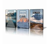 KAWAHONE Inspirational Wall Art, Motivational Quotes Decor Posters, landscape Canvas Wall Art, Positive Affirmations Canvas for Work Place Library, Gym,Office,Living Room