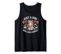Kawaii 2026 JUST Girl WHO Loves Horses Zodiac Rider Fortune Tank Top