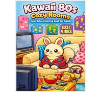 Kawaii 80s Cozy Rooms: Cute Retro Coloring Book for Adults