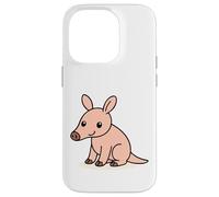 Kawaii Aardvark Cartoon Cute Animal Illustration Case for iPhone 14 Pro