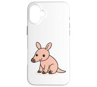 Kawaii Aardvark Cartoon Cute Animal Illustration Case for iPhone 16 Plus