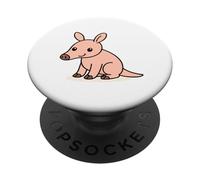 Kawaii Aardvark Cartoon Cute Animal Illustration PopSockets Adhesive PopGrip