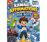 Kawaii Affirmations Coloring Book for Boys: Cute Positive Coloring Pages for Confidence, Self-Esteem and Fun for Ages 6-12: 40 Adorable Kawaii ... and Relaxing Screen-Free Activities for Kids