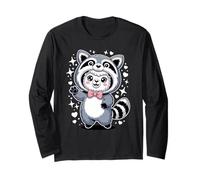 Kawaii Alpaca Raccoon Costume Alpacas Long Sleeve T-Shirt