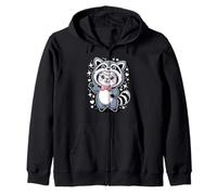 Kawaii Alpaca Raccoon Costume Alpacas Zip Hoodie