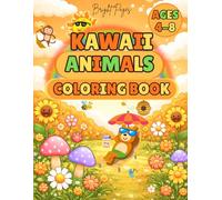 Kawaii Animals Coloring Book Ages 4-8: 75 Adorable and Simple Illustrations for Relaxing and Creative Fun