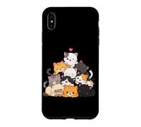 Kawaii Anime Cat Pile Cute Chibi Kitty Mountain Neko Lover Case for iPhone XS Max