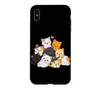 Kawaii Anime Cat Pile Cute Chibi Kitty Mountain Neko Lover Case for iPhone XS Max