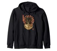 Kawaii Anime Cat Ramen Japanese Sun Noodle Lover Zip Hoodie