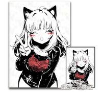 Kawaii Anime Catgirl Ink14 1000Piece Jigsaw Puzzles for Adults Difficult Puzzles for Adults Erfect for Home Decor Birthdays Holidays And Gifts 1000 PCS(38x26cm)