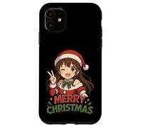 Kawaii Anime Girl Santa Merry Christmas Otaku Case for iPhone 11