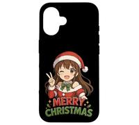 Kawaii Anime Girl Santa Merry Christmas Otaku Case for iPhone 16
