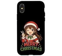 Kawaii Anime Girl Santa Merry Christmas Otaku Case for iPhone X/XS