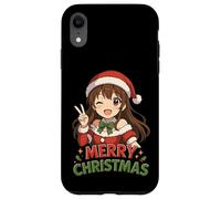 Kawaii Anime Girl Santa Merry Christmas Otaku Case for iPhone XR