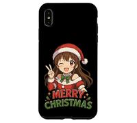 Kawaii Anime Girl Santa Merry Christmas Otaku Case for iPhone XS Max