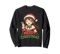 Kawaii Anime Girl Santa Merry Christmas Otaku Sweatshirt
