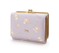 通用 Kawaii Anime Girl's PU Leather Short Wallet Women's Cartoon Purse Coin ID Credit Card Bag Clutch Buckle Case ( Purple )