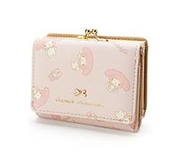 通用 Kawaii Anime Girl's PU Leather Short Wallet Women's Cartoon Purse Coin ID Credit Card Bag Clutch Buckle Case ( Pink )