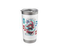 Kawaii Anime Ninja Protected By Japanese Dragon Stainless Steel Insulated Tumbler