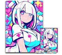 Kawaii Anime Nurse 1000Piece Jigsaw Puzzles for Adults Impossible Jigsaw Puzzles for Adults Fun at Home Activities Birthday Present Travel Gifts 1000 PCS(38x26cm)