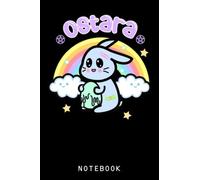 Kawaii Anime Ostara Bunny With Rainbow And Stars Notebook: Cute Anime Girl Journal Or Notepad Diary, 6 x 9 120 Pages College Ruled Notebook, Anime Lover Gift Idea