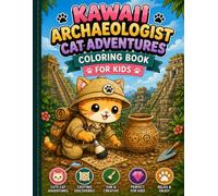 Kawaii Archaeologist Cat Adventures Coloring Book: Cute Jungle Adventures, Ancient Treasures, and Fun Archaeology Scenes to Color