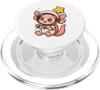 Kawaii Astronaut Axolotl Cute Space Explorer Chibi Character PopSockets PopGrip for MagSafe