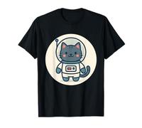 Kawaii Astronaut Cat Cartoon T-Shirt