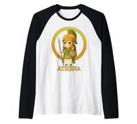 Kawaii Athena Greek Mythology Chibi Goddess Ancient Greece Raglan Baseball Tee