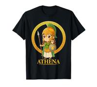 Kawaii Athena Greek Mythology Chibi Goddess Ancient Greece T-Shirt
