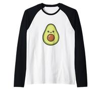 Kawaii Avocado Cute Fruit Raglan Baseball Tee