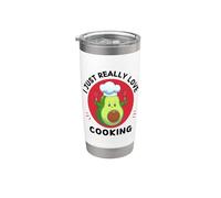 Kawaii Avocado Lover I Just Really Love Cooking Lover Stainless Steel Insulated Tumbler
