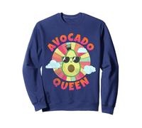 Kawaii Avocado Sunglasses Healthy Food Lover Distressed Sweatshirt