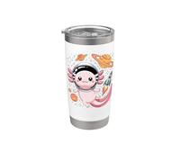 Kawaii Axolotl Astronaut Cute Axolotls Planets Space Stainless Steel Insulated Tumbler