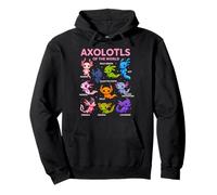 Kawaii Axolotl - Axolotls of the World Cute Animals Pullover Hoodie