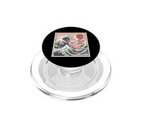 Kawaii Axolotl In Japanese Great Wave Sea PopSockets PopGrip for MagSafe