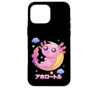 Kawaii Axolotl Moon Japanese Aesthetic Anime Space Case for iPhone 16 Pro Max